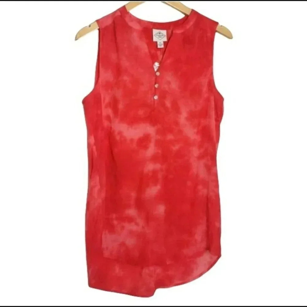St. John's Bay‎ MT Red tiedye sleeveless top NWT